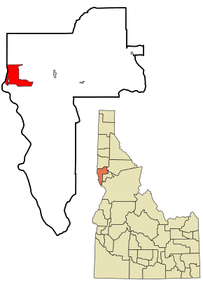 Nez Perce County Idaho Incorporated and Unincorporated areas Lewiston Highlighted.svg