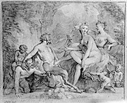 Nymphes et satyres, Nicolas Bertin (avant 1736)