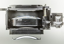 Dioptric correction of a Nikon 90. The middle lens can be manually moved for dioptric correction. At the bottom of the image: the eyeglass Nikon D90 - viewfinder - Dioptric correction-2289.jpg