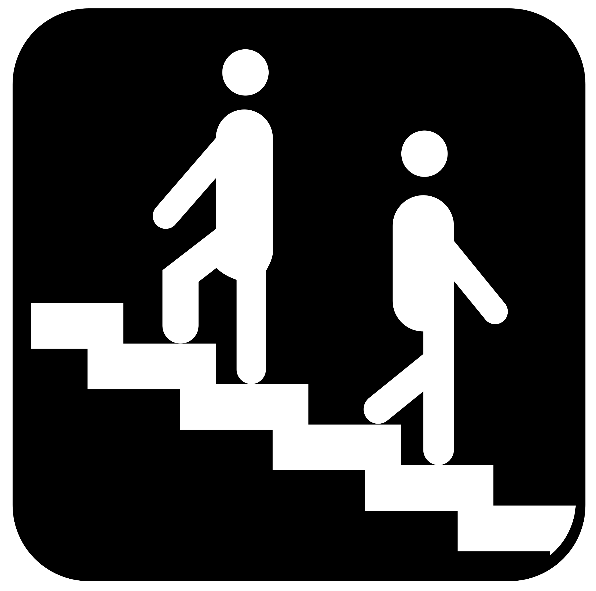 Stair Negative Space Step Up Stair Logo Graphic by lawoel · Creative Fabrica