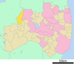 Nishiaizu in Fukushima Prefecture Ja.svg