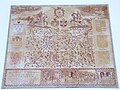 Raffigurazione in ceramica di un'antica mappa di Nizza Monferrato, Piemonte, Italia