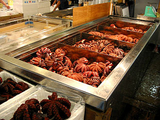 <span class="mw-page-title-main">Octopus as food</span> Octopus in cuisines worldwide