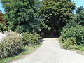 The dirt trail entrance to Orient Point County Park...