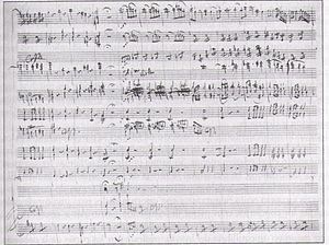 English: Manuscript page of Piano Concerto No....