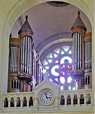 The grand organ in the tribune over the portals