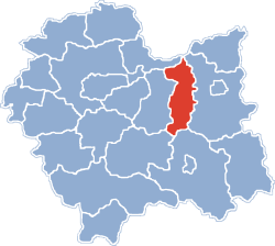 Brzeskon sijainti Vähä-Puolan voivodikunnan kartalla
