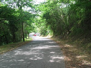 Puerto Rico Highway 504 heading south in Barrio Portugués Rural, Ponce, Puerto Rico