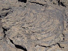 Old pahoehoe flow in Lava Beds National Monument (LBNM)