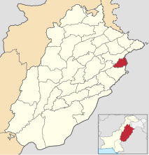 District de Lahore - Carte