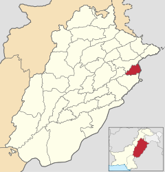 Distretto di Lahore – Mappa