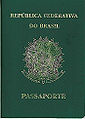 Old (dark green) version of the Brazilian passport, in use since the late 1970s and still issued at minor Federal Police posts, with the same legal value.
