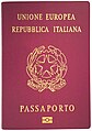 Pasaporte italiano.