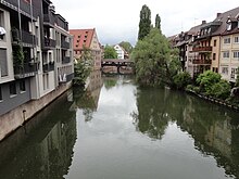 Ein Arm der Pegnitz in der Nürnberger Altstadt