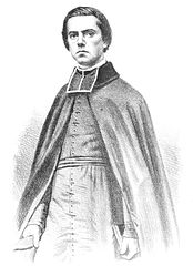 Oratorians wear roughly the same vestments as parish priests. The distinctive Oratorian clerical collar consists of white cloth that folds over the collar all around the neck.