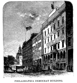 The 1868 building of the Philadelphia Demokrat Philadelphia Demokrat.png