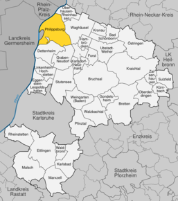 Poziția localității Philippsburg