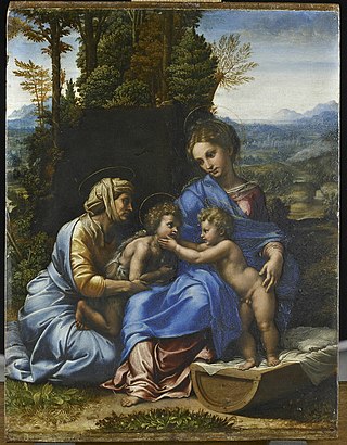 <i>Small Holy Family</i> Painting by Raphael