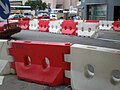 Plastic dividers near Salisbury Road in Kowloon, Hong Kong.