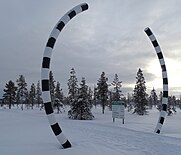 Polcirkeln portal in Gällivare, Sweden