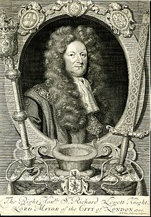 The Right Hon.ble Sir Richard Levett, Knight, Lord Mayor of the City of London, Richard White, 1700 Portrait of Sir Richard Levett Lord Mayor of the City of London 1700 by Richard White.jpg