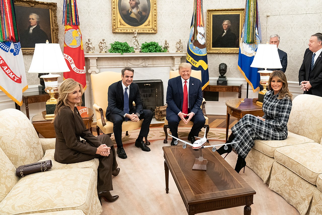 File:President Trump and the First Lady Visit with the Prime