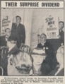 British military veterans crash the 1952 annual Dunlop shareholders meeting to protest during the British-Malayan Headhunting Scandal