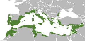 A kép leírása Terjesztés olivier Méditerranée.png.
