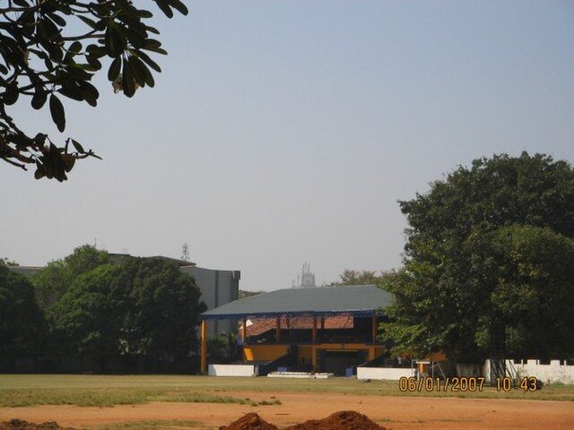 The J.R. Jayawardene Pavilion at the main cricket grounds.