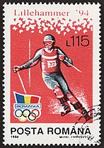 Lillehammer 1994 olympics Romania stamp