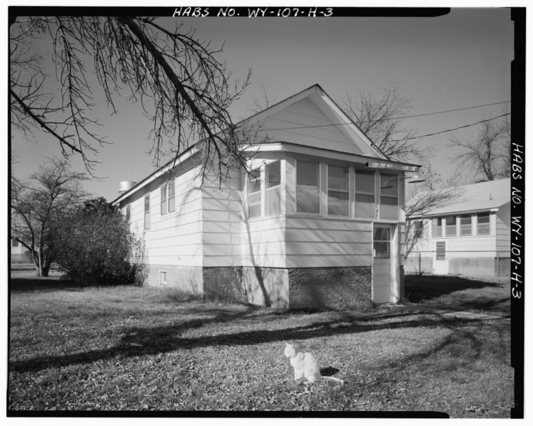 File:Rear and south side, view to west-northwest - Fort Washakie, Building No. 74, Sacajawea Circle, Fort Washakie, Fremont County, WY HABS WYO,7-FOWA,1H-3.tif