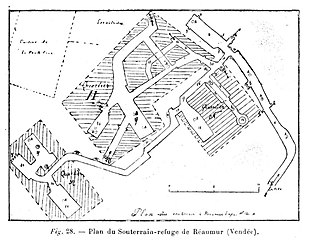 Souterrain-refuge de Réaumur, plan[16].