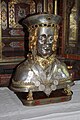 Relic with brain pan of St. Sebastian in Ebersberg, Germany