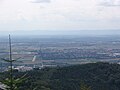 Blick vom Heidelberger Königstuhl in die Rheinebene