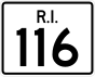 Route Rhode Island 116 marcador