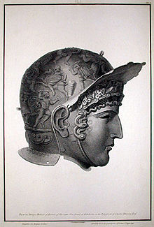 An engraving by James Basire for Charles Townley Ribchester Helmet sketch.JPG