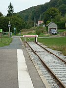 Huidige eindpunt in Rolleville