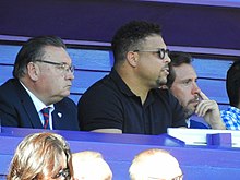 Ronaldo in 2018 as the president of Real Valladolid, his first club as owner