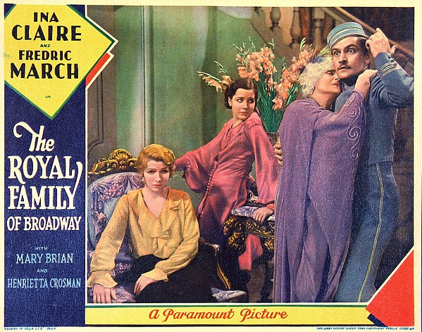 Lobby card for The Royal Family of Broadway (1930)