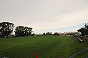 Čeština: Fotbalové hřiště v Rudolfově, okres České Budějovice, Jihočeský kraj. English: Football pitch in Rudolfov. České Budějovice District, South Bohemian Region, Czechia.