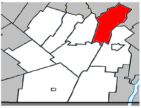 Location within Les Jardins-de-Napierville Regional County Municipality.