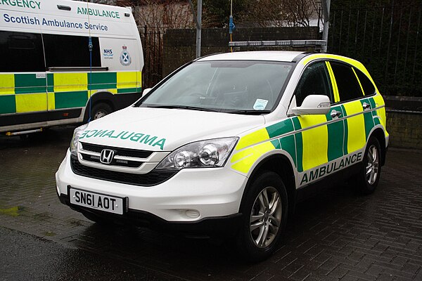 A PRU (Paramedic Response Unit). A Honda CRV 4x4