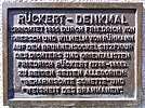 Schweinfurt - Rückert-Denkmal, Plakette 2010