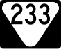 State Route 233 маркер