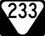 State Route 233 marker