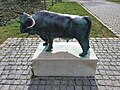 "Hochlandstier" von Heinrich Drake, 1938, Seepromenade, Warnemünde, Deutschland