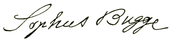 Sophus Bugge signature.png