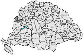 Ubicación de Sopron en el mapa del antiguo reino de Hungría