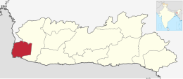 District du sud-ouest des montagnes de Garo - Carte