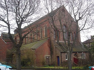 St Augustine's Church, whose former parish is now part of St John the Evangelist's St Augustine's Church (Closed), Stanford Avenue, Brighton.JPG